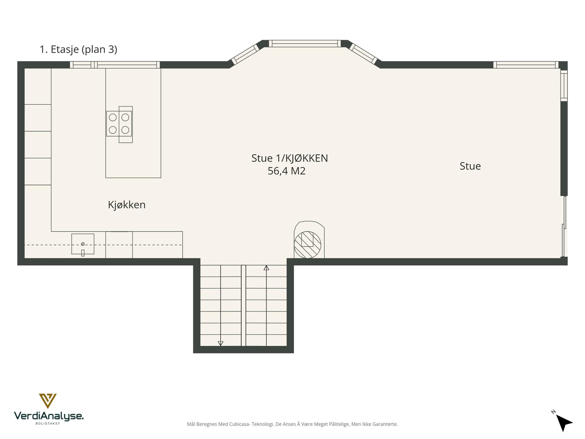 Planskisse - 1.etasje - plan 3.. Bilde nummer 3 av 3