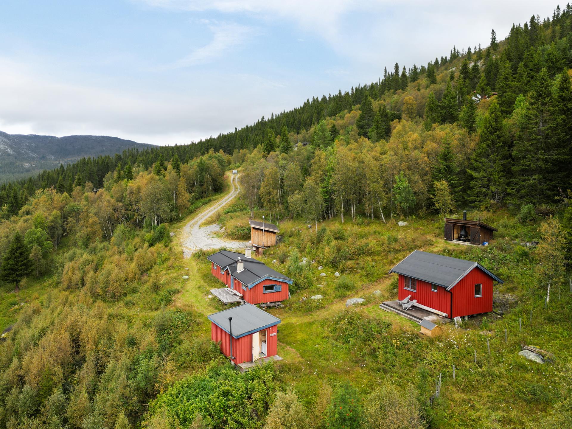 Eiendommen ligger vestvendt og fint til i Bondal i Tuddal, omkranset av vakkert naturlandskap, med fantastisk utsikt og gode solforhold.. Bilde nummer 3 av 3