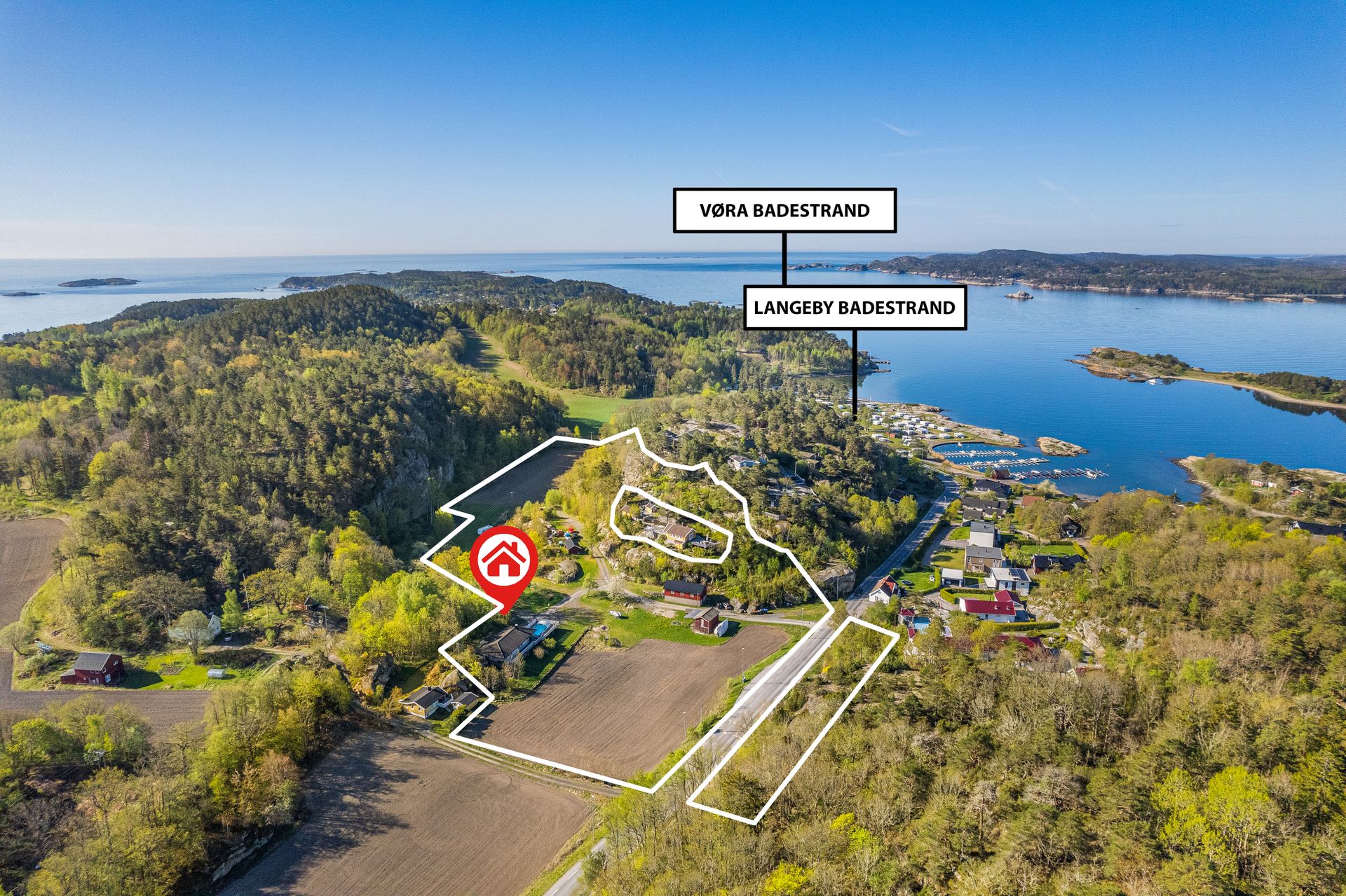 Velkommen til Fløyåsstien 6. ( Markeringen på bilde er ikke helt nøyaktig). Bilde nummer 1 av 3