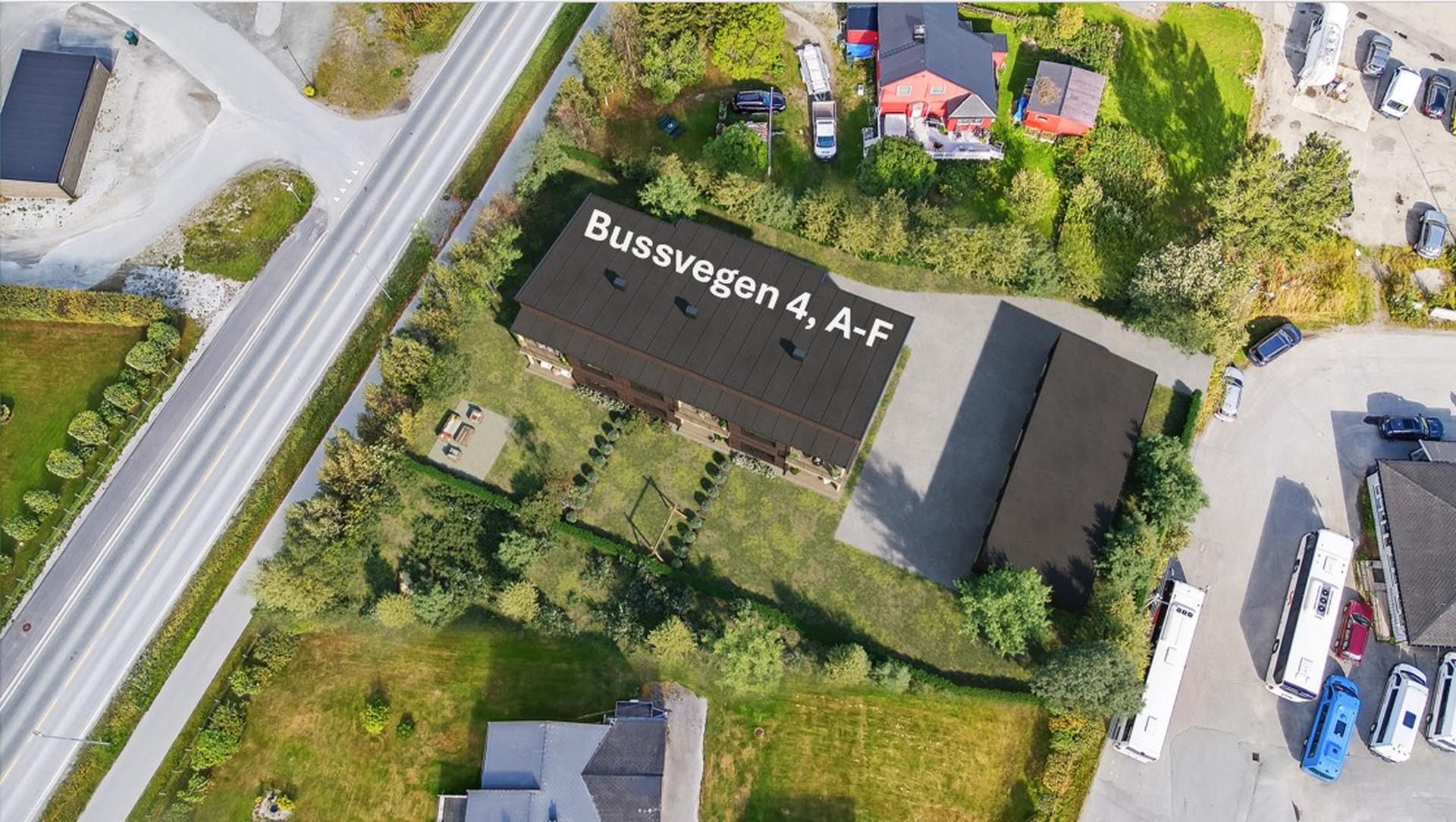 Dronebilde av Bussvegen 4. Bilde nummer 3 av 3