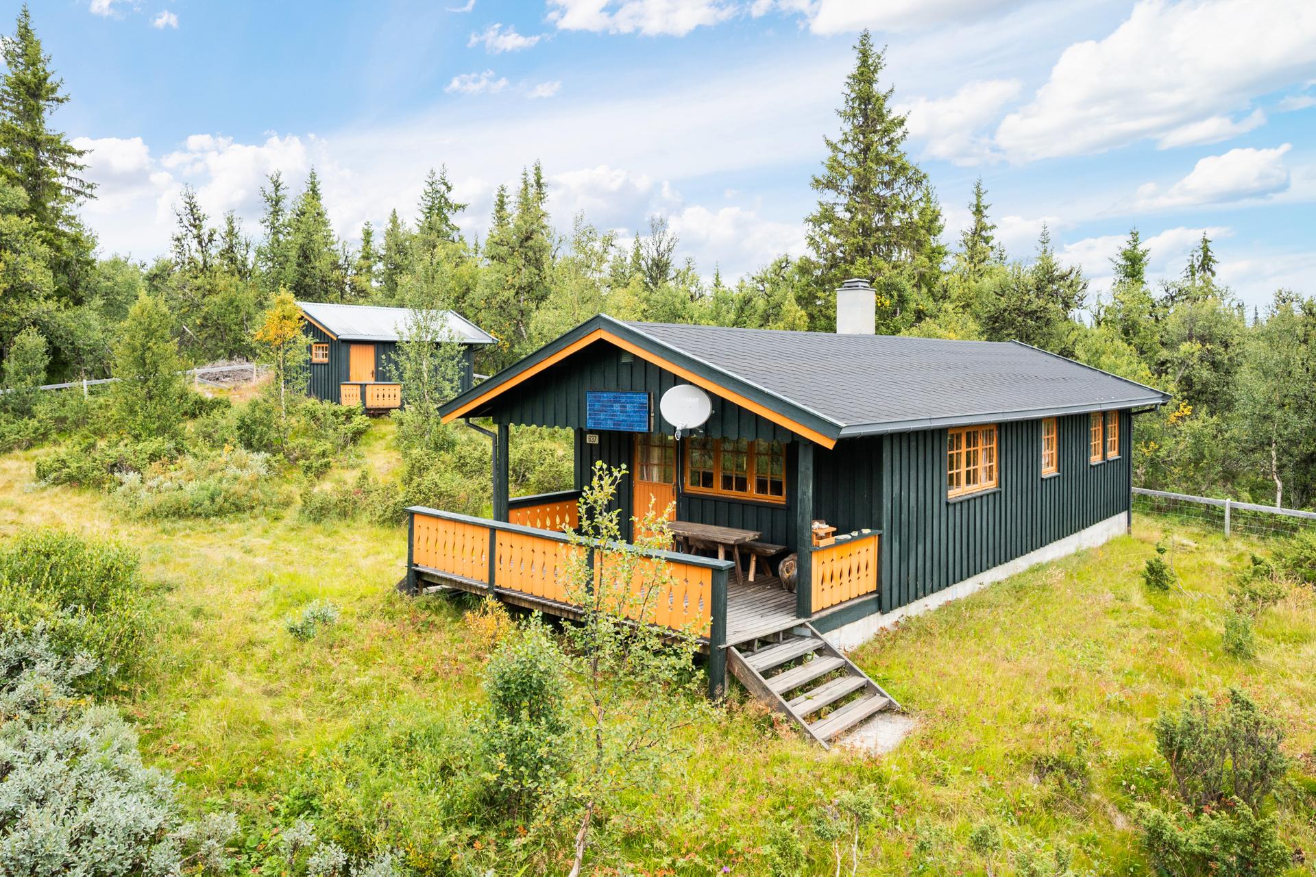 Nordre-Lia Seterveg 637 ligger usjenert til i fredelige omgivelser ca 945 moh. . Bilde nummer 2 av 3