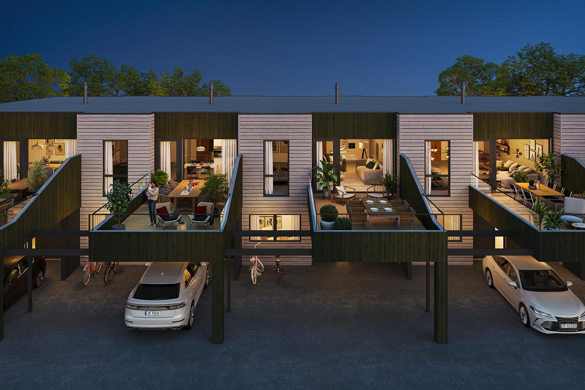 Terrasse over carport. Bilde nummer 3 av 3