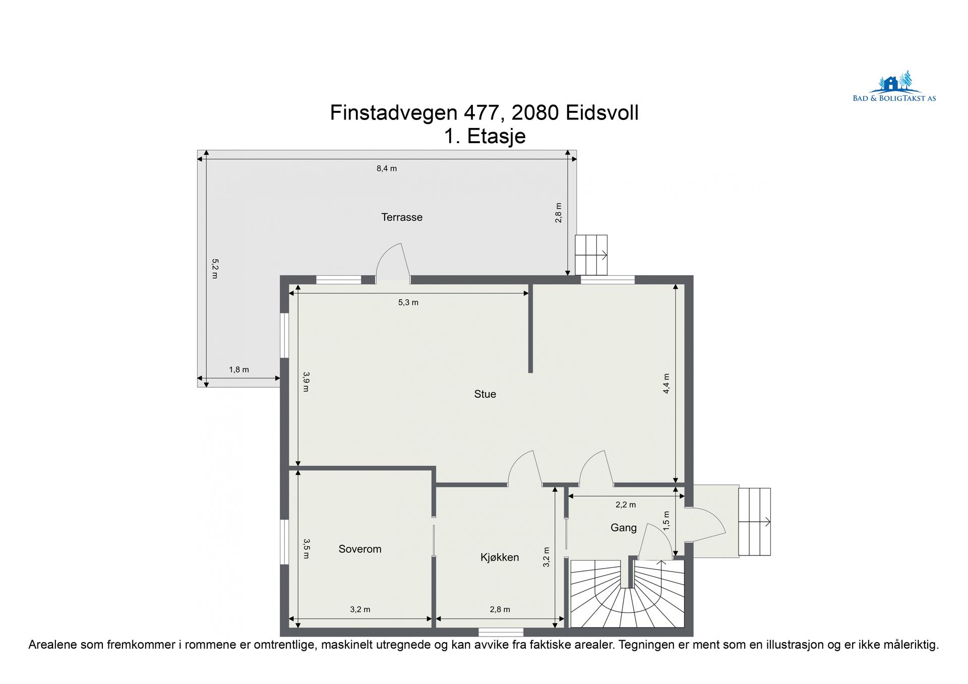 Plantegning 1. etasje.. Bilde nummer 3 av 3
