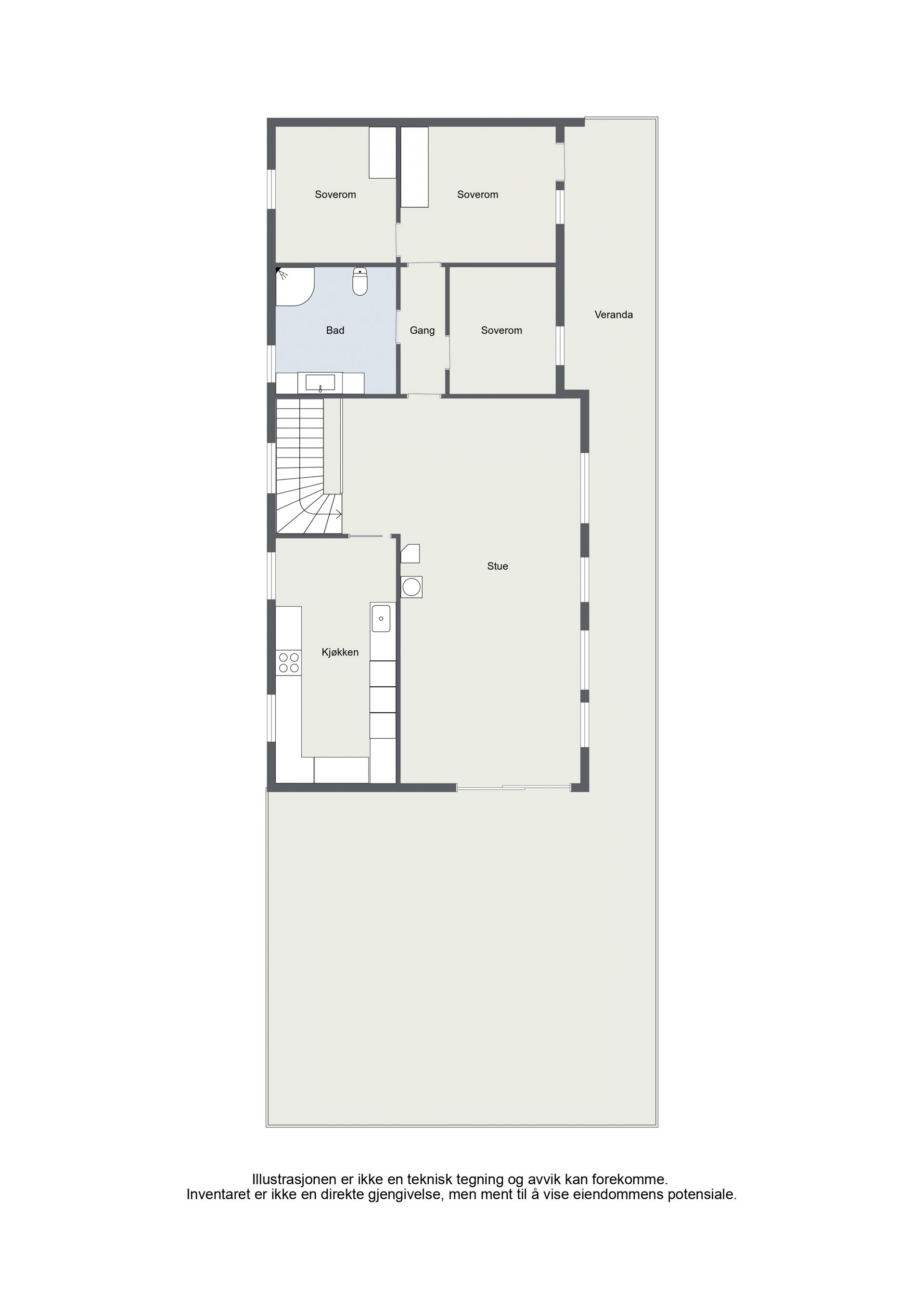 Plantegning 1.etasje. . Bilde nummer 3 av 3