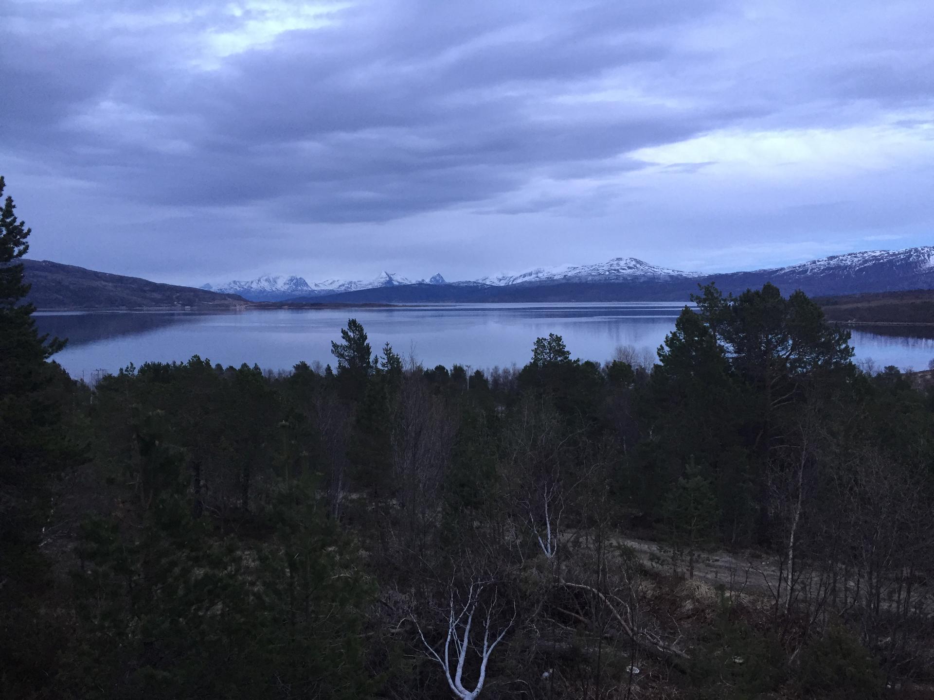 Fjellene og fjorden skaper en mektig ramme rundt eiendommen.. Bilde nummer 3 av 3
